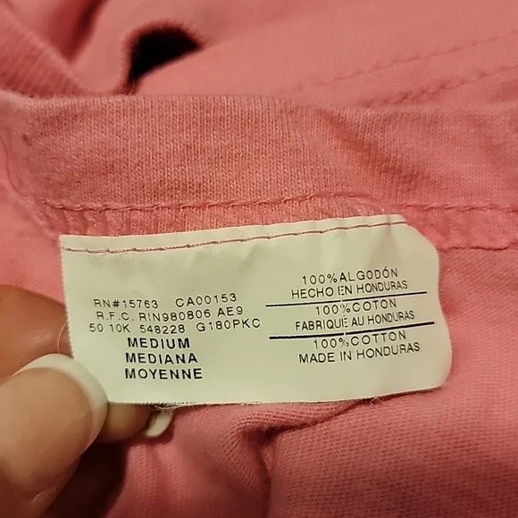 Disney Hanes Front Back Graphic Minnie Mouse Short Sleeve Cotton Medium Pink - Picture 4 of 4